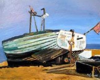 Gordon Powles; Aldeburgh Boat, 2005, Original Painting Oil, 20 x 16 inches. Artwork description: 241 Boat on the Beach at Aldeburgh Suffolk England UK...
