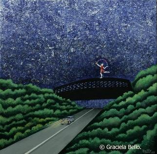Graciela Bello; The Bridge, 2007, Original Painting Acrylic, 30 x 30 cm. Artwork description: 241     From Magical paintings series.      ...