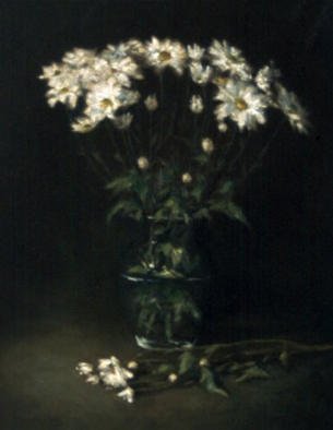 Brian Paterson; Daisys In Vase, 2002, Original Painting Oil, 16 x 20 inches. 