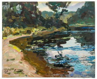 Gregori Furman; Afternoon By The Shore, 2015, Original Painting Oil, 24 x 18 inches. Artwork description: 241  Scenery of a lake in spring      ...