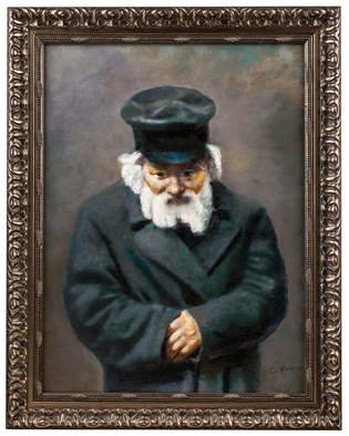 Gregori Furman; Judaica, 2015, Original Painting Oil, 24 x 18 inches. Artwork description: 241  Rabbi         ...