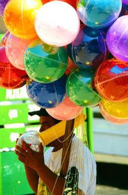 Gregory Stringfield; Balloon Vendor, 2002, Original Photography Color,   inches. 