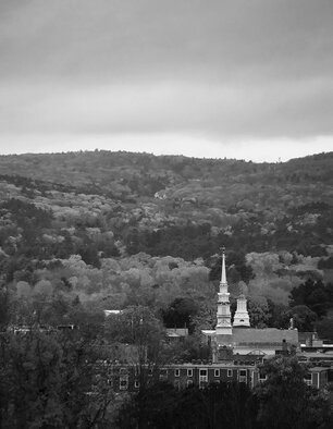 Haile Ratajack; Keene Chapel, 2022, Original Photography Digital, 11 x 14 inches. Artwork description: 241 A shot of the chapel in the city of Keene New Hampshire featuring the mountainous region...