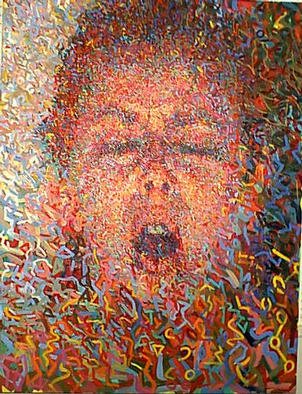 John Hampshire; Superstring Siren, 2002, Original Painting Oil, 36 x 48 inches. Artwork description: 241 oil on canvas...