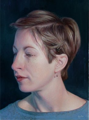 Hans Droog; Sara, 2008, Original Painting Oil, 18 x 24 inches. Artwork description: 241  Portrait of a woman, Sara. ...