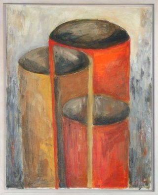 Lillemor Hansson; Three Urns, 2016, Original Other, 30 x 43 cm. Artwork description: 241 acrylic painting made in Vallauris...