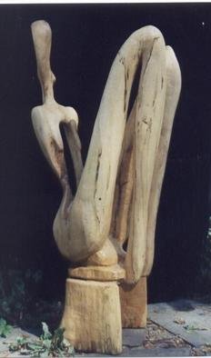 Harold Gubnitsky; Seated Figure Maple, 2011, Original Sculpture Wood, 14 x 48 inches. Artwork description: 241         wood sculpture maple               ...