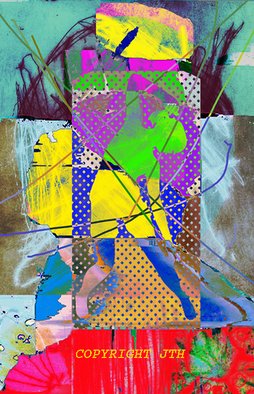 John Haworth; Megalith Dancer, 2009, Original Digital Art, 32 x 23 inches. Artwork description: 241  Digitally modified image from drypoints and dance theatre programme . Abstract work developed in photoshop.  Printed on heavy weight fine art paper.            ...