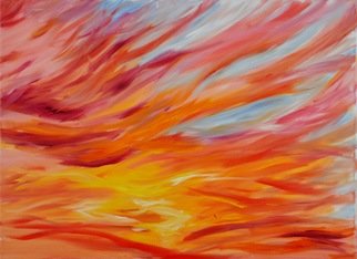 Hannah Weissman; Debod Temple, 2019, Original Painting Oil, 24 x 18 inches. Artwork description: 241 An abstract sunset from the Debod Temple in Madrid, Spain. ...