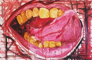 Hannah Weissman; Dirty Mouth, 2019, Original Painting Oil, 36 x 24 inches. Artwork description: 241 This work is based off the gross and grimey. ...