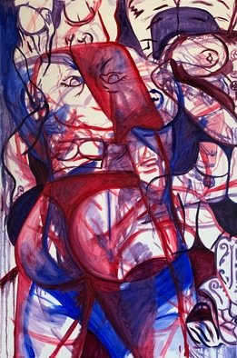 Hannah Weissman; Miss New Booty, 2019, Original Painting Oil, 24 x 36 inches. Artwork description: 241 Layered nude paintings of myself. ...