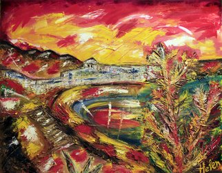 Helen Bellart; Lanzarote, 2012, Original Painting Oil, 100 x 80 cm. Artwork description: 241   landscape, city, island ...