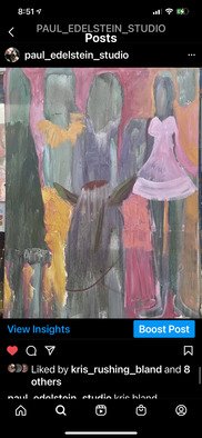Paul Edelstein; Lost In Love 101, 2021, Original Painting Oil, 48 x 36 inches. Artwork description: 241 abstract figures in a landscape ...