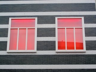 Hosein Ghazian; Red Lines, 2015, Original Photography Color, 100 x 70 cm. Artwork description: 241 Abstract Architecture photography ...