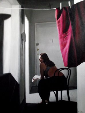 Matthew Hickey, 'Woman seated', 2005, original Painting Oil, 36 x 48  x 2 inches. 