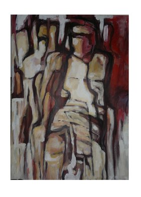 Khalid Hijazi; Abstract, 2015, Original Painting Acrylic, 60 x 80 cm. Artwork description: 241  abstract figurative painting ...