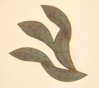 Bob Hill; Natures Harmony, 2009, Original Sculpture Steel, 38 x 38 inches. Artwork description: 241  These golden/ vertigris pods flow beautifully in a timeless rhythm in this harmonious wall sculpture ...