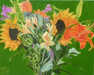 H. N. Chrysanthemum, 'Flowers VII', 2016, original Painting Oil, 20 x 16  x 0.7 inches. Artwork description: 1911  Floral Oil Painting ...