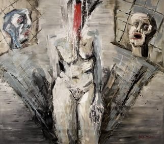 Maciej Hoffman; Three Heads, 2009, Original Painting Oil, 185 x 210 inches. 