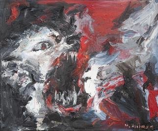 Maciej Hoffman; Bite The Smoke, 2013, Original Painting Oil, 50 x 60 cm. 