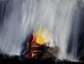Maciej Hoffman; Heavy Rain, 2012, Original Painting Oil, 61 x 45 cm. 