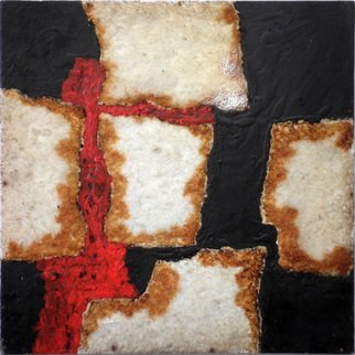 Hannes  Hofstetter; Cross Catalysis, 2003, Original Painting Other, 60 x 60 cm. Artwork description: 241 Catalysis, workgroup Crosses, Salt fixed with acrilic, linseed oil on plywood...
