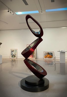 Hunter Brown; Flux Brandy Wine Edition, 2021, Original Sculpture Steel, 48 x 116 inches. Artwork description: 241 Flux is a large contemporary sculpture constructed in marine grade stainless steel and has a beautiful transparent brandy wine automotive coating. ...