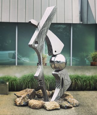 Hunter Brown; Paleo Ii, 2019, Original Sculpture Steel, 46 x 120 inches. Artwork description: 241 Modern stainless steel sculpture. ...