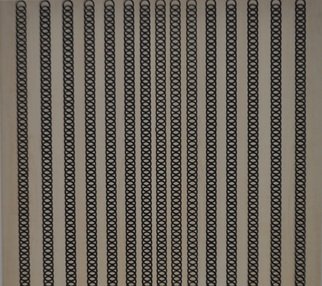 Laura Docherty; 1082, 2013, Original Drawing Pen, 1.2 x 1 m. Artwork description: 241    Abstract, Pattern, Line, Circles, Repetition, Visual Sensation, Optical Illusion   ...