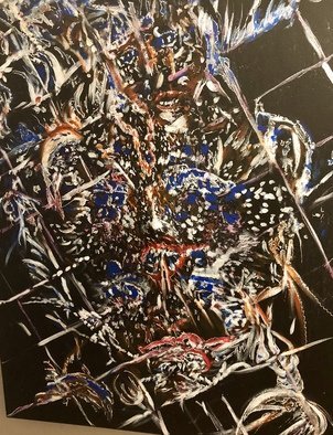 Richard Vanderiet; Three Shamans, 2018, Original Painting Acrylic, 24 x 30 inches. Artwork description: 241 A Paridolia experience portrayin three shaman images pluss hundreds more. ...