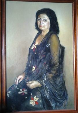 Said Ibrahimov; Mother S Portrait, 1999, Original Painting Oil, 80 x 129.5 cm. 