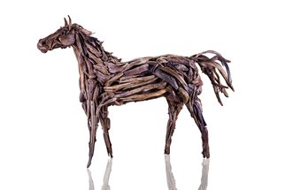 Igor Rogovskiy; Sculpture Of A Horse, 2019, Original Sculpture Wood, 80 x 220 cm. Artwork description: 241 When I first saw that a sculpture could be made of driftwood, I immediately felt that I could create a living image.  I had no doubt.The choice immediately fell on the sculpture of horses.  I consider horses to be one of the most harmonious animals.  Conveying ...