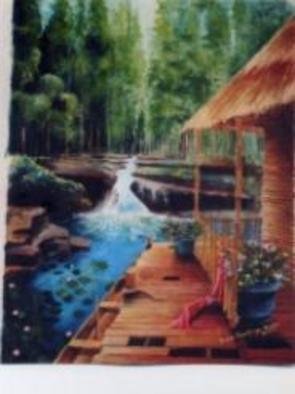 Chuka Machie; Serene 1, 2012, Original Painting Acrylic, 24 x 30 inches. Artwork description: 241  landscape, lake  ...