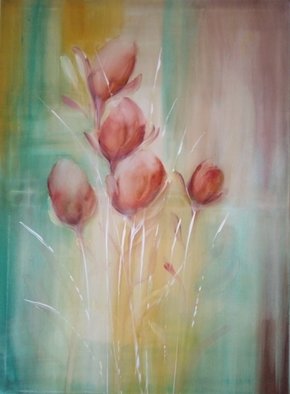Iliana Ovtcharova; Flowers, 2019, Original Painting Acrylic, 50 x 70 cm. Artwork description: 241 Acrylics on streched canvas...