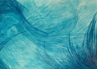 Eve Co; Blue Blue Blue, 2009, Original Watercolor,  11 inches. Artwork description: 241  Favorite Color BlueWatercolor  ...