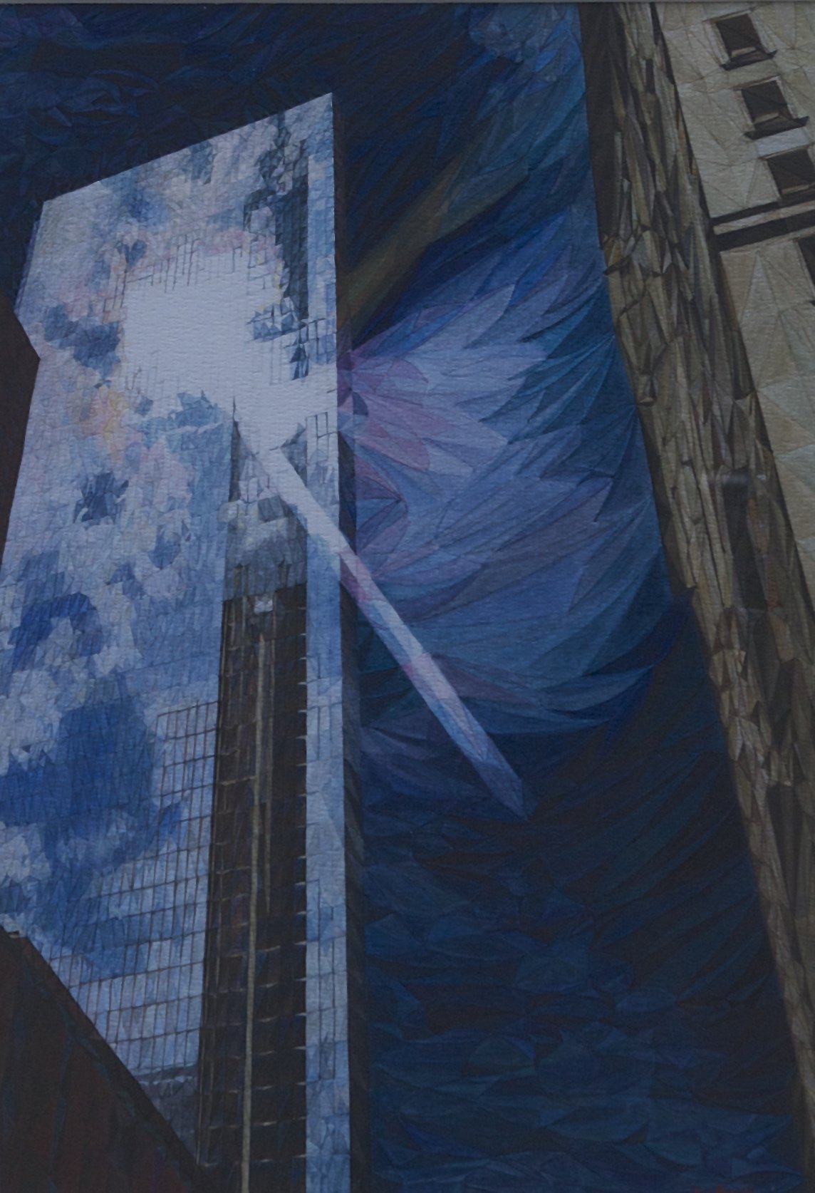 Imelda Feraille; New York 1, 2015, Original Watercolor, 23 x 33 cm. Artwork description: 241   City view ...