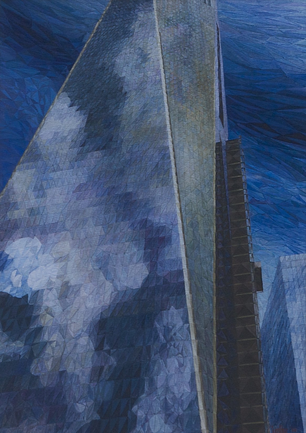 Imelda Feraille; New York 2, 2015, Original Watercolor, 23 x 33 cm. Artwork description: 241    City view  ...