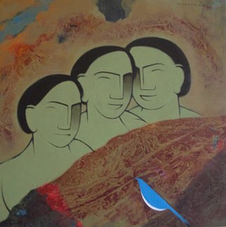 Avinash Manekar; Friends, 2007, Original Painting Acrylic, 20 x 20 inches. 