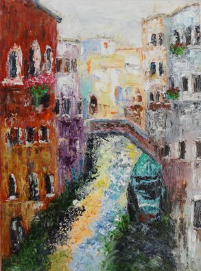 Indrani Ghosh; Venice Italy Oil Painting, 2023, Original Painting Oil, 12 x 16 inches. Artwork description: 241 Venice, Italy is a city rich in history, culture and beauty. It is renowned for its stunning canals, grand architecture and colorful markets, making it a popular subject for oil paintings. Impasto oil paintings, in particular, can capture the essence of this iconic city in a unique ...