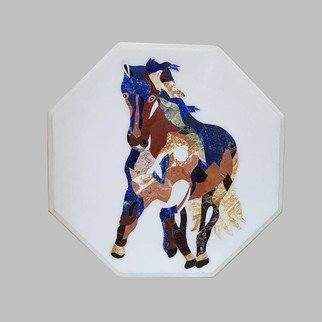 Surendra Rajput; The Runnig Horse, 2020, Original Sculpture Marble, 18 x 18 inches. Artwork description: 241 Hii This is Surendra hereYou are Welcome to the Inlay world.  It is also believed that Horse painting in your home leads to financial stability in your life.  Running horse signifies success and power.  According to Vastu, a horse represents endurance, speed and courage.  The horse ...