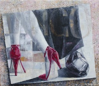 Ia Saralidze, Yellow pointe shoes, 2013, Original Painting Oil, size_width{tango_dancing-1495194373.jpg} X 49 inches