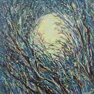Irina Maiboroda, 'Moonlight', 2017, original Mixed Media, 13 x 13  x 0.2 cm. 