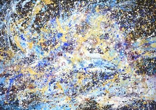 Iryna Kastsova; Milky Way Space, 2022, Original Painting Acrylic, 130 x 90 cm. Artwork description: 241 Milky Way.  Space.  The galaxy, the presence of the whole and the solar system, as well as all discovered stars visible to the naked eye.  Modern, abstract, expressive, sophisticated painting, which is combined in a modern interior.  The work was created using the technique of dripping and ...