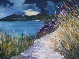 Conor Murphy; Evening At Keem Bay Co Mayo, 2018, Original Painting Acrylic, 20 x 16 inches. Artwork description: 241 Made with Tubes of Passion in IrelandKeem Bay  Irish: Cuan na Cuime  is located past Dooagh village in the west of Achill Island in County Mayo, Ireland. It contains a Blue Flag beach. The bay was formerly the site of a basking shark fishery, There is ...