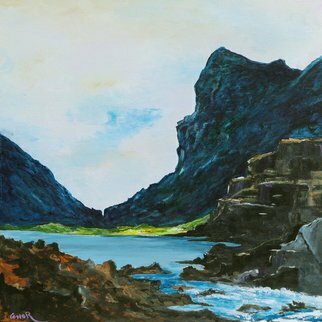 Conor Murphy; The Gap Of Dunloe, 2021, Original Painting Acrylic, 16 x 16 inches. Artwork description: 241 Painted from tubes of passion in Ireland by an Irish artist.Visit me at,  conor- murphy. pixels. comCertificate of authenticity included with sale. Signed, lower left.One of a kind and Original.16 x16 x 1. 5 Inches. . . . . . . . 40. 6 x 40. 6 cmAcrylic Paints ...
