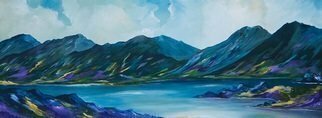 Conor Murphy; The Ring Of Kerry, 2019, Original Painting Acrylic, 32 x 12 inches. Artwork description: 241 The Ring of Kerry  Irish: MA3rchuaird ChiarraA  is a 179- kilometre- long  111- mile  circular tourist route in County Kerry, south- western Ireland. Clockwise from Killarney it follows the N71 to Kenmare, then the N70 around the Iveragh Peninsula to Killorglin aEUR