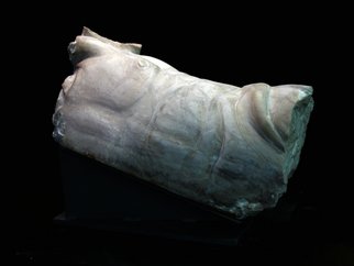 Martin Glick; Endymon, 2011, Original Sculpture Stone, 24 x 14 inches. Artwork description: 241    Endymon was the young Greek man that fell in love with the moon.  this alabaster torso is reaching for the object of his obsession.  Because  the veining of the alabaster interfered with the classical form of the male, I painted the stone and then waxed the surface.  ...