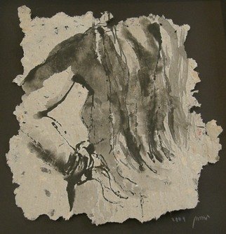 Tamara Sorkin, 'Ink Nude On Recycled Paper', 2009, original Drawing Pen, 22 x 25  cm. Artwork description: 2103   Currently exhibited in artists house, Haifa, Paper Time    ...