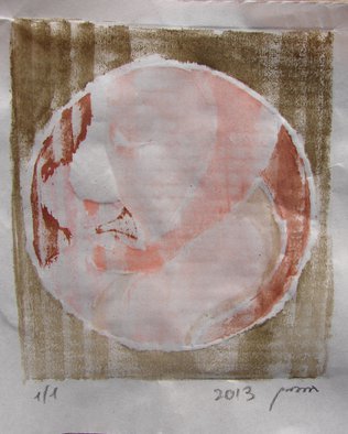 Tamara Sorkin; Mother And Child 1, 2013, Original Printmaking Woodcut, 10 x 10 cm. Artwork description: 241            whiteline woodcut on japanese paper         ...