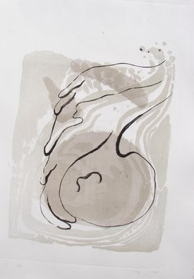 Tamara Sorkin, 'Pregnant 1', 2008, original Printmaking Lithography, 48 x 53  cm. 